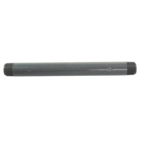 B & K Conduit Fitting Nipple, 1/2 in, MIP, PVC, PVC Coated, dark grey 403-090